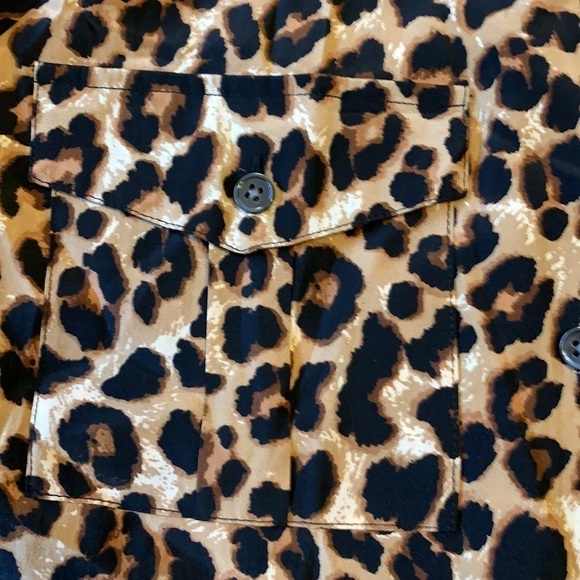 Veronica Beard Leopard Print Silk Blouse 2 - Picture 10 of 10